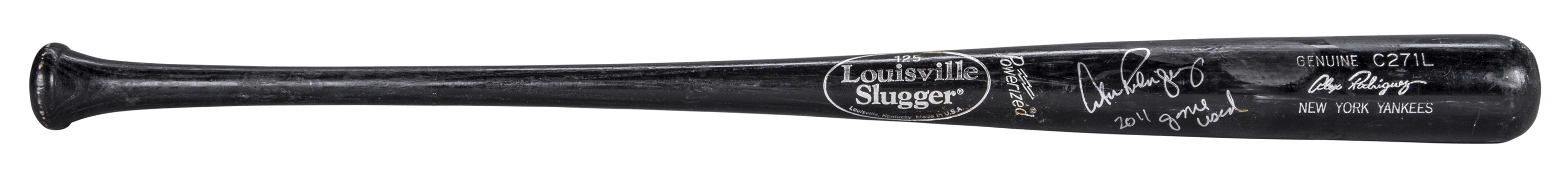 2011 Alex Rodriguez Game Used and Signed Louisville Slugger C271L Model Bat (PSA/DNA 8.5)